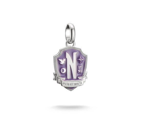 Luxoia - Thomas Sabo Charm-Anhänger Wednesday Nevermore Emaille Connect Silber - CC1316-691-13