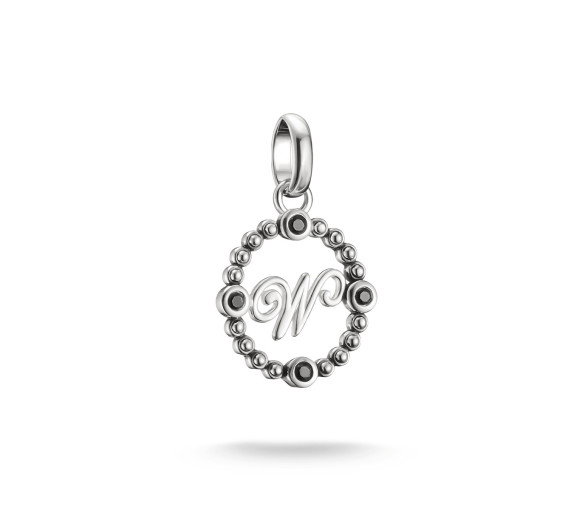 Luxoia - Thomas Sabo Charm-Anhänger Wednesday W Zirkonia Connect Silber - CC1317-643-11