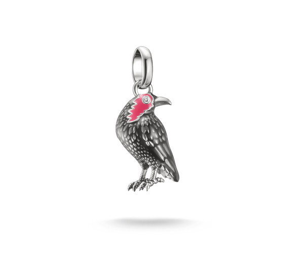 Luxoia - Thomas Sabo Charm-Anhänger Wednesday Krähe Zirkonia Connect Silber - CC1318-691-11