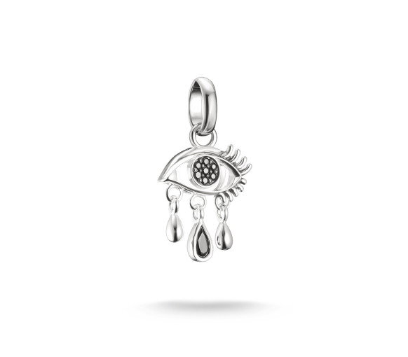 Luxoia - Thomas Sabo Charm-Anhänger Wednesday schwarze Tränen Zirkonia Connect Silber - CC1319-643-11