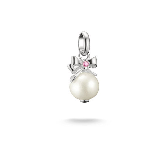 Luxoia - Thomas Sabo Charm-Anhänger Perle mit Schleife Connect Silber - CC1323-167-14