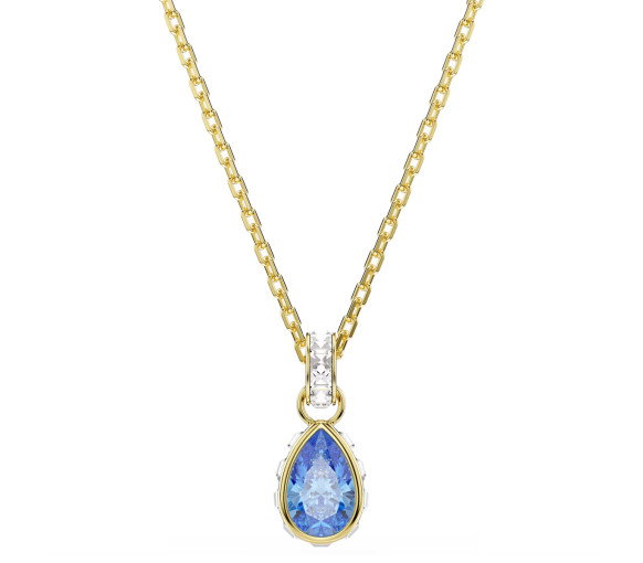 Luxoia - Swarovski Collana Chroma Taglio Pear Blu Finitura oro 18K - 5757786