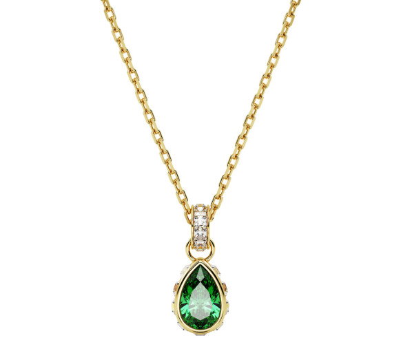Luxoia - Swarovski Stilla Halskette Tropfenschliff Grün Gold - 5648751