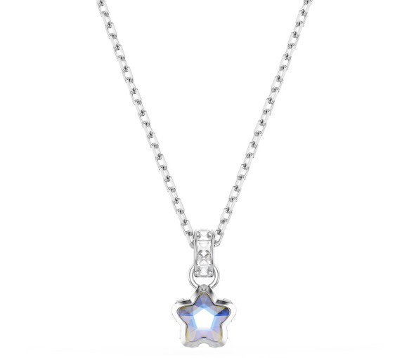 Luxoia - Swarovski Chroma Necklace Mixed cuts Star White Rhodium plated - 5759678