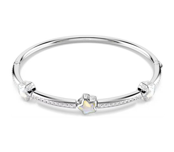 Luxoia - Swarovski Bracciale rigido Chroma Taglio misto Stella Bianco Placcato rodio