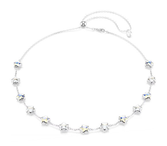 Luxoia - Swarovski Chroma Necklace Mixed cuts Star White Rhodium plated - 5754183