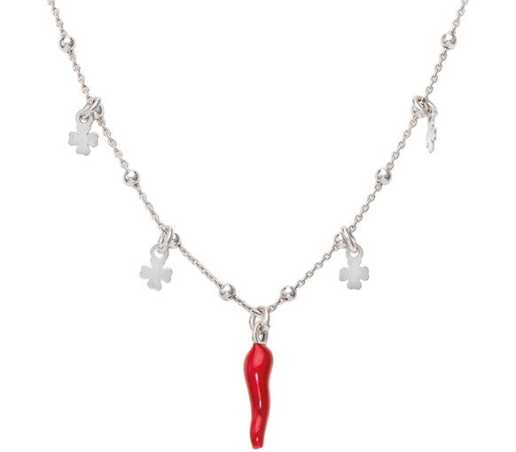 Luxoia - Amen Lucky Horn and Quatrefoil Halskette - CLCSQBR