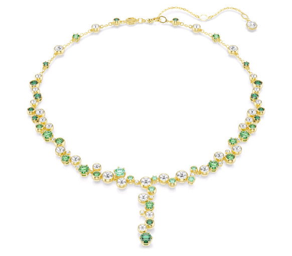 Luxoia - Swarovski Collana a Y Constella Taglio misto Verde Placcato color oro - 5722474