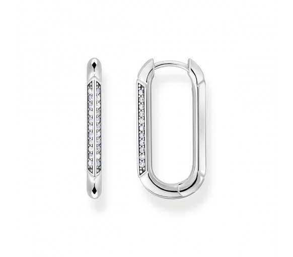 Luxoia - Thomas Sabo Creolen Ankerelement mit weissen Steinen Silber - CR674-643-14