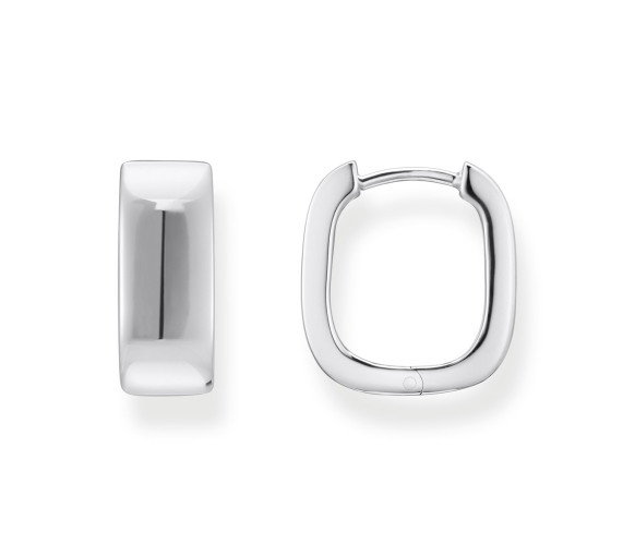 Luxoia - Thomas Sabo Creolen mit eckiger Form Silber - CR744-001-21