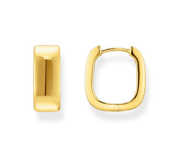 Luxoia - Thomas Sabo Creolen mit eckiger Form vergoldet - CR744-413-39