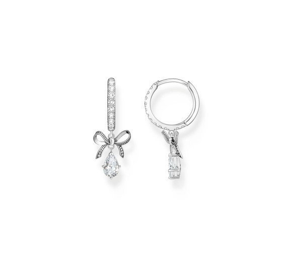 Luxoia - Thomas Sabo Creolen mit Schleifen Anhänger Silber - CR749-643-14