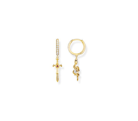 Luxoia - Thomas Sabo Creolen mit Anhänger Tempting Romance vergoldet - CR750-995-7