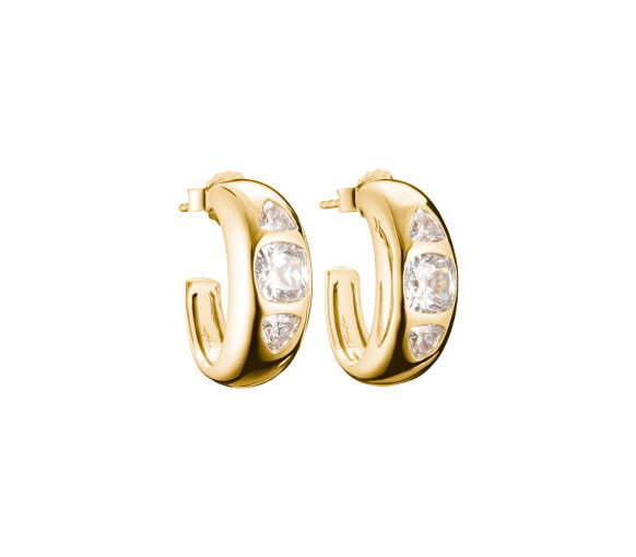 Luxoia - Thomas Sabo Creolen mit weissen Zirkonia Steine Bold Elegance 18k Vergoldung - CR759-414-14