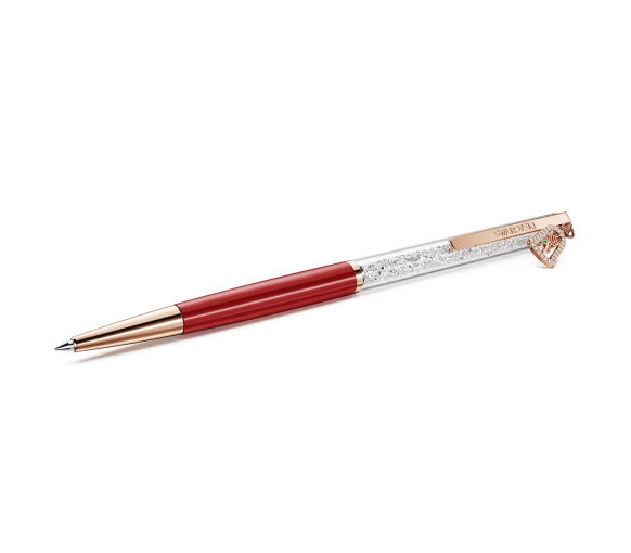 Luxoia - Swarovski Crystalline Ballpoint Pen Bell Red lacquered rose gold tone plated - 5754639