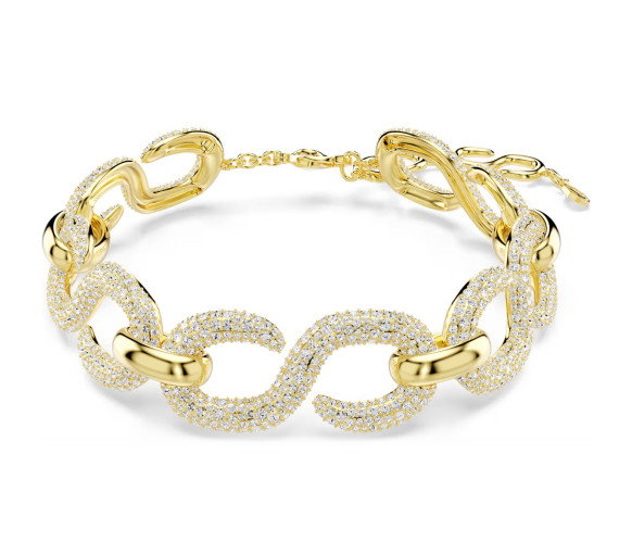 Luxoia - Swarovski Girocollo Dextera Taglio Round Bianco Placcato color oro - 5741788
