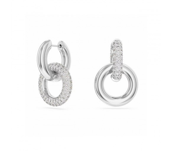 Luxoia - Swarovski Dextera Kreolen Verschlungener Reif Weiss - 5671807