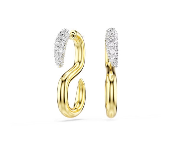 Luxoia - Swarovski Dextera Ohrringe Rundschliff Weiss Metallmix - 5741796