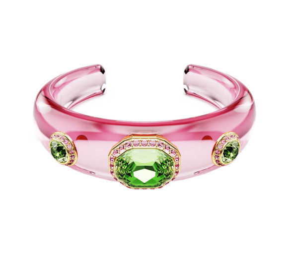 Luxoia - Swarovski Dulcis Cuff Mixed cuts Multicolored Gold tone plated