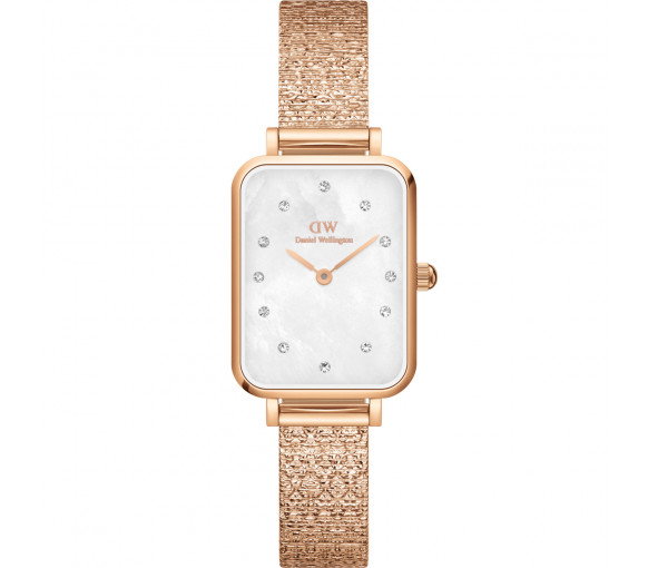 Luxoia - Daniel Wellington Quadro Lumine Pressed Piano Rose Gold White - DW00100578