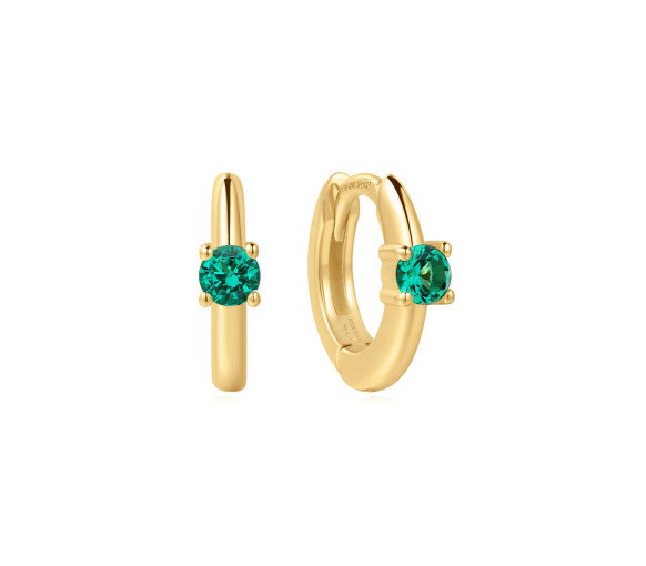 Luxoia - Ania Haie Gold Green Huggie Ohrringe - E073-02G