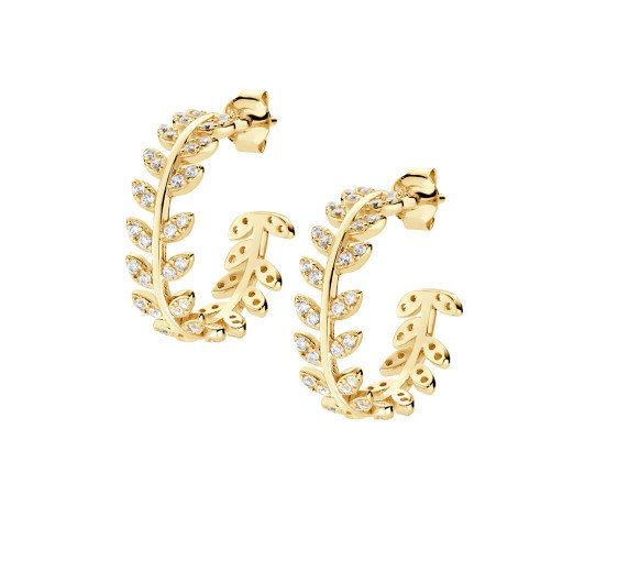 Luxoia - Amen Olive Leaves Hoop Ohrringe - EOLGBZ