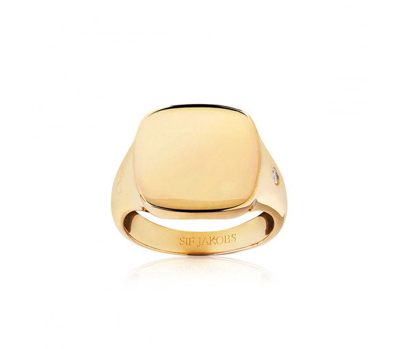 Luxoia - Sif Jakobs Follina Pianura Quadrato Piccolo Ring - SJ-R1071-CZ-YG