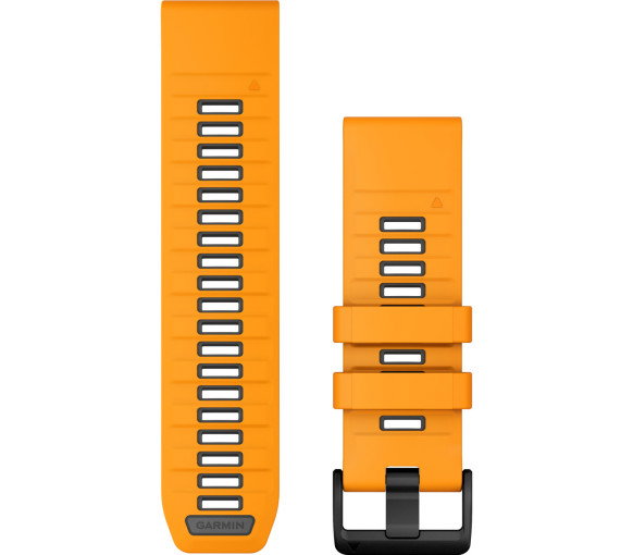 Luxoia - Garmin QuickFit 26 Spark Orange Graphite Silicone Band - 010-13393-01