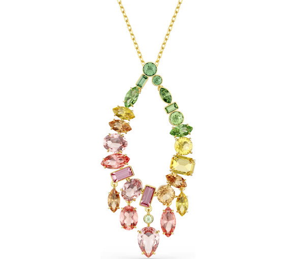 Luxoia - Swarovski Gema Necklace Mixed cuts Multicolored Gold tone plated - 5741589