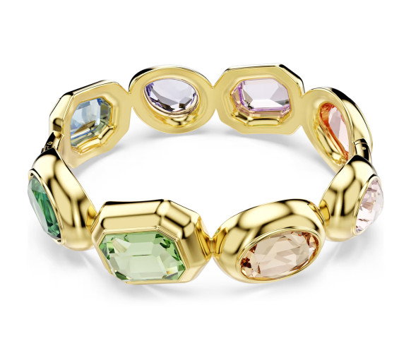 Luxoia - Swarovski Gema Cuff Oversized crystals Mixed cuts Multicolored Gold tone plated