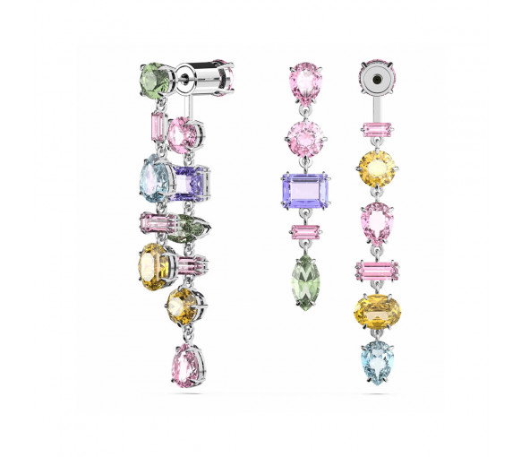 Luxoia - Swarovski Gema Drop Ohrhänger Asymmetrisches Design Verschiedene Schliffe Lang - 5656417