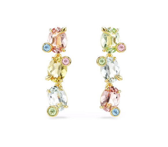 Luxoia - Swarovski Gema Drop Ohrhänger Asymmetrisches Design Verschiedene Schliffe Mehrfarbig Goldlegierungsschicht - 5714815