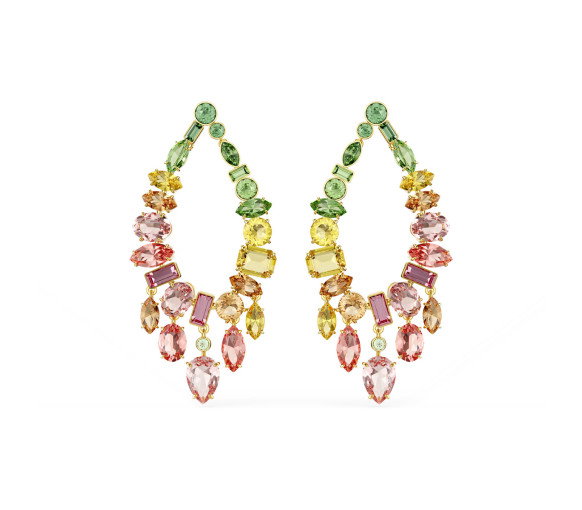 Luxoia - Swarovski Gema Drop Ohrhänger Verschiedene Schliffe Chandelier Mehrfarbig Goldlegierungsschicht - 5737445