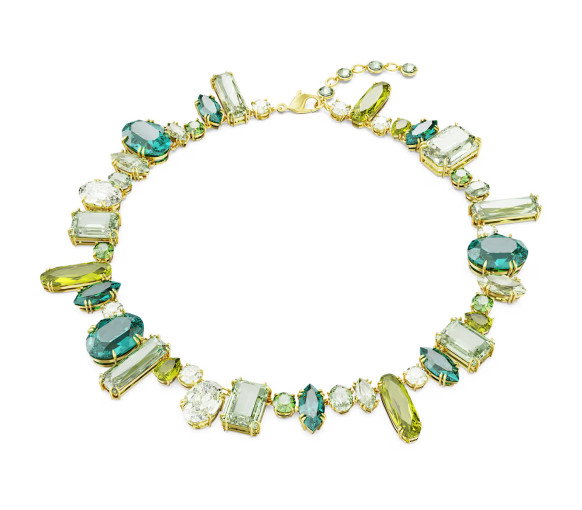 Luxoia - Swarovski Gema Necklace Mixed cuts Green Gold tone plated - 5657388