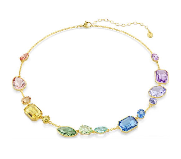 Luxoia - Swarovski Gema Necklace Mixed cuts Multicolored Gold tone plated - 5741584