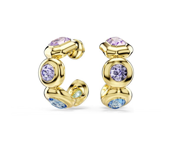 Luxoia - Swarovski Gema Kreolen Verschiedene Schliffe Mehrfarbig Goldlegierungsschicht - 5737444