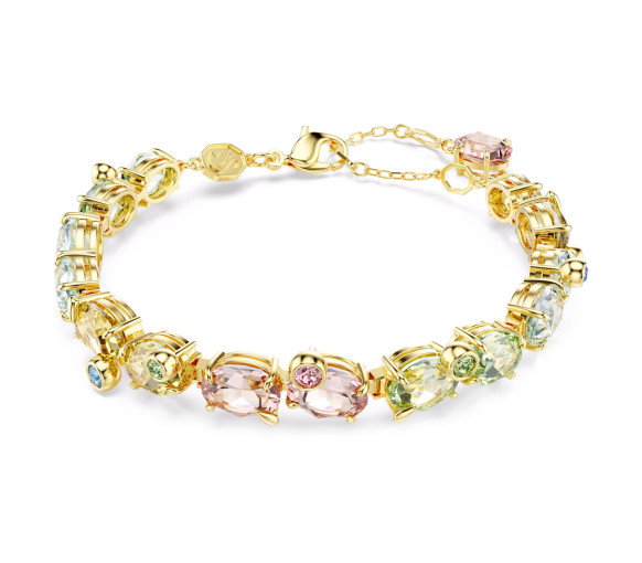 Luxoia - Swarovski Gema Tennis Armband Verschiedene Schliffe Mehrfarbig Gold - 5705808