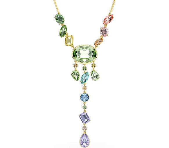 Luxoia - Swarovski Gema Y Necklace Mixed cuts Multicolored Gold tone plated - 5737451