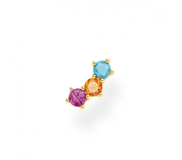 Luxoia - Thomas Sabo Einzel Ohrstecker Farbige Steine Gold - H2132-488-7