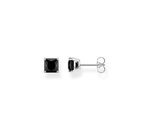 Luxoia - Thomas Sabo Ohrstecker mit Schwarzem Stein Silber - H2174-024-11