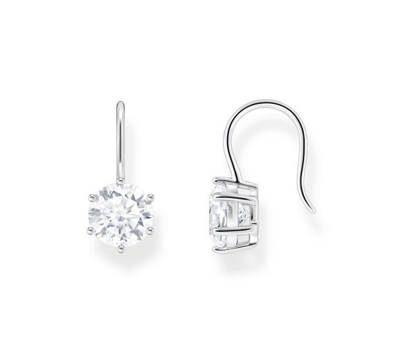 Luxoia - Thomas Sabo Ohrhänger mit grossem weissem Zirkonia Silber - H2287-051-14