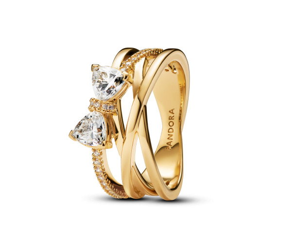 Luxoia - Pandora Bague Anneau Croisé & Nœud Scintillant - 163511C01