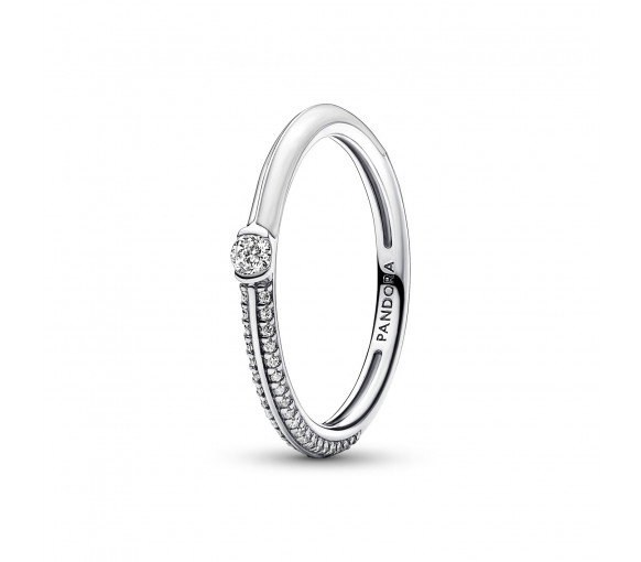 Luxoia - Pandora ME Pavé & Weisser Doppelring - 192528C02