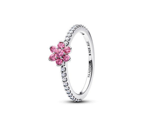 Luxoia - Pandora Funkelnde Rosa Blume Ring - 194499C02