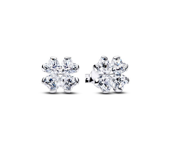 Luxoia - Pandora Sparkling Lucky Clover Stud Earrings - 294500C01