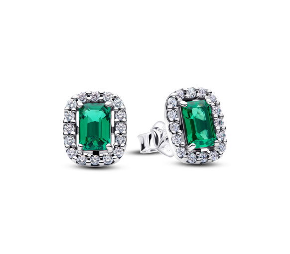 Luxoia - Pandora Sparkling Rectangular Stud Earrings - 294501C01