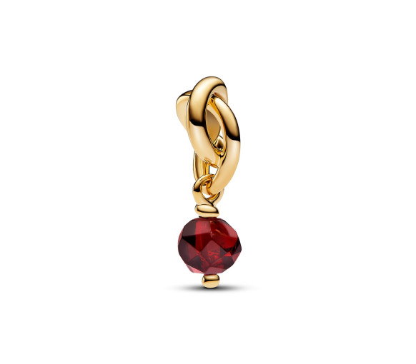 Luxoia - Pandora Charm Pendant Cercle de l'Éternité Rouge Facetté - 763462C01