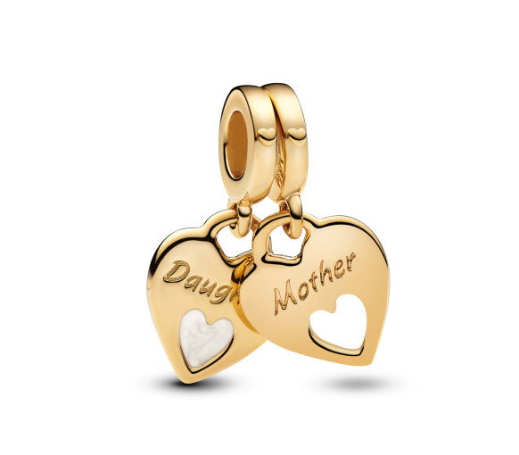 Luxoia - Pandora Mother and Daughter Doppeltes Herz Charm - 769187C01