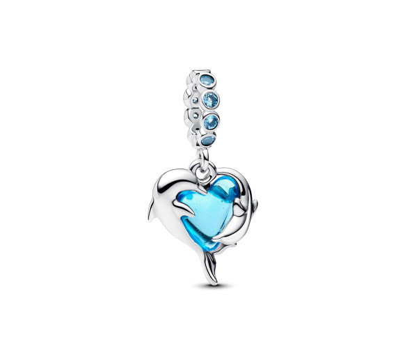 Luxoia - Pandora Blauer Murano Glas Delfine Charm Anhänger - 793924C01