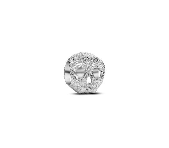 Luxoia - Pandora Strukturierter Totenkopf Mini Charm - 794040C00